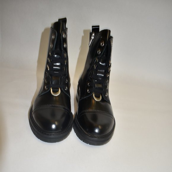 AllSaints Black Women's Leather Lira Hiker Black Boots Size 37 EU 7 US